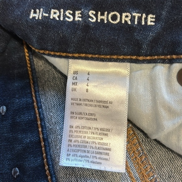 American Eagle high rise Jean  shorts, Size 4, 360 super stretch - Picture 4 of 4